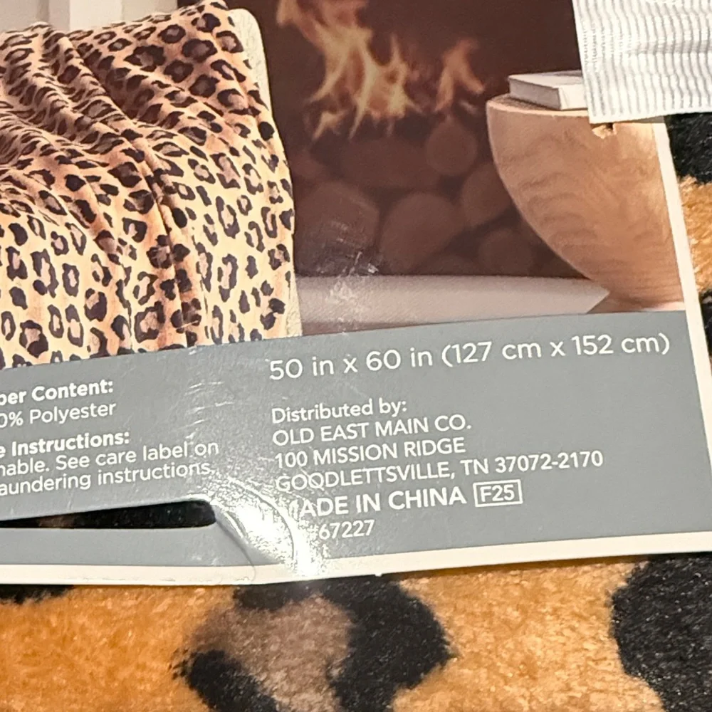 Mainstays Leopard Pattern Throw Blanket